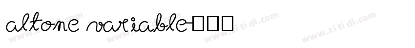 altone variable字体转换